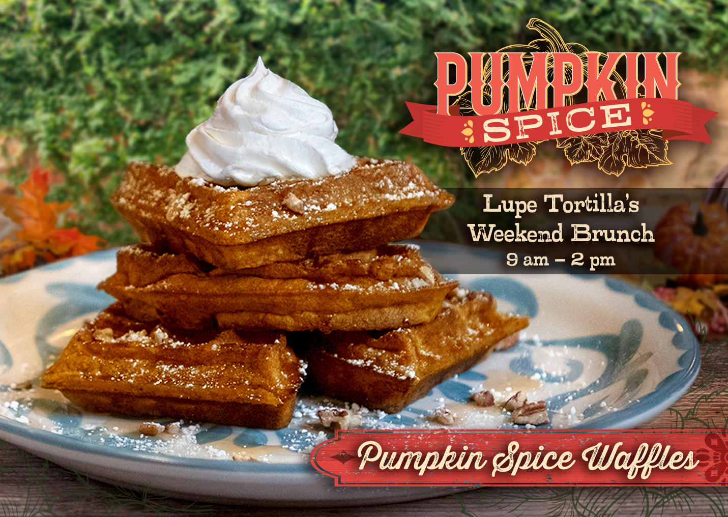 Pumpkin Spice Waffles at Lupe Tortilla