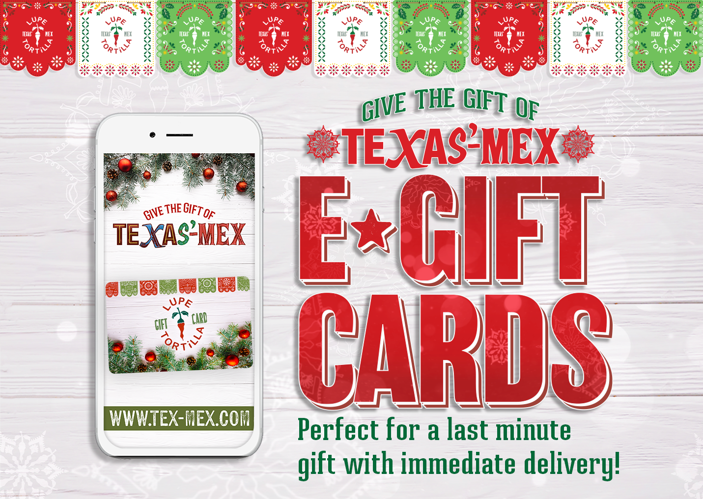 eGift Cards available at Lupe Tortilla