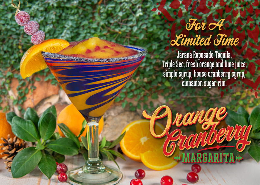 Lupe Tortilla's Seasonal Orange Cranberry Margarita