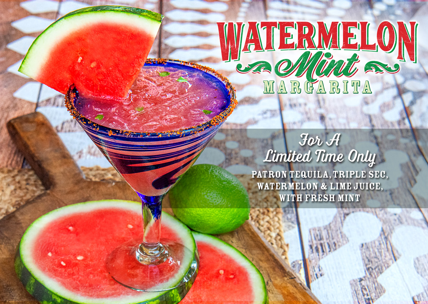 Watermelon Mint Margarita at Lupe Tortilla
