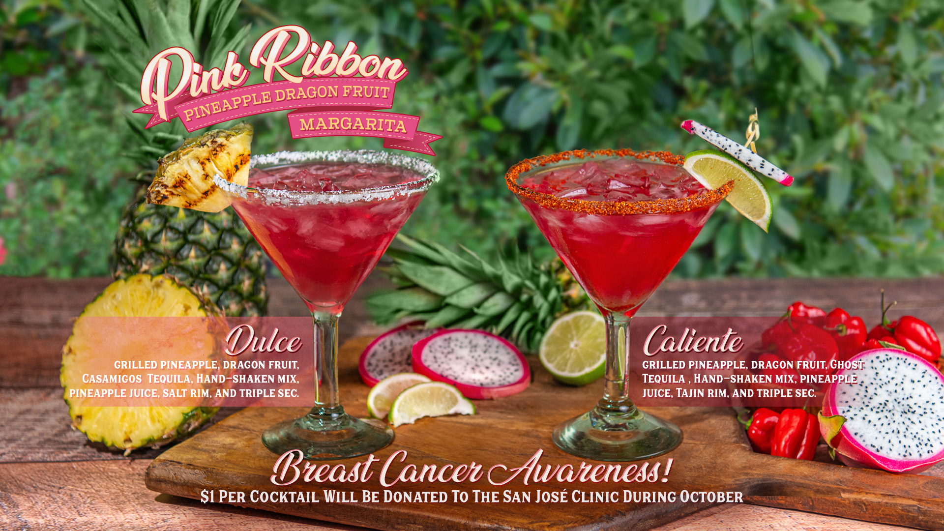 Pink Ribbon Margarita for Breast Cancer Awareness Month at Lupe Tortilla