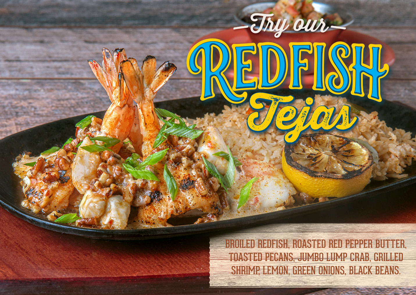 Try our Redfish! Now serving at Lupe Tortilla
